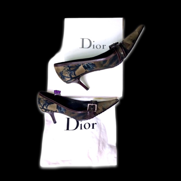 Dior John Galliano Vintage Y2K Runway Military Rasta  Leather Heels - Picture 7 of 7